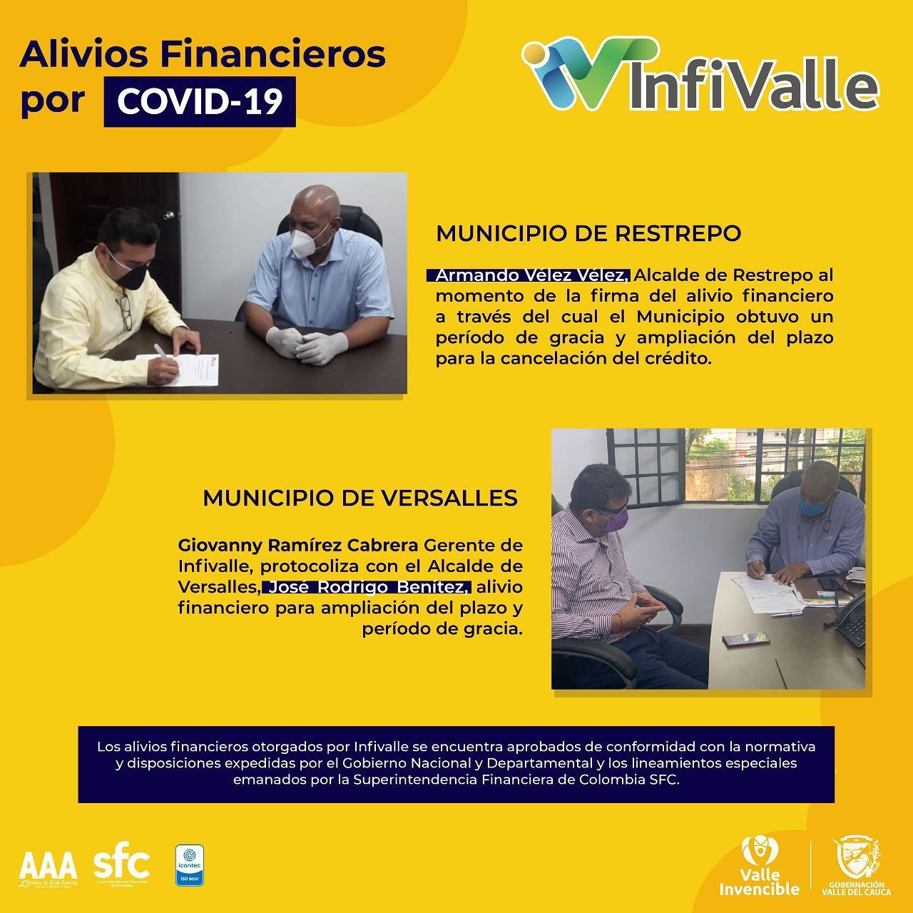 Alivios Financieros por Covid 19